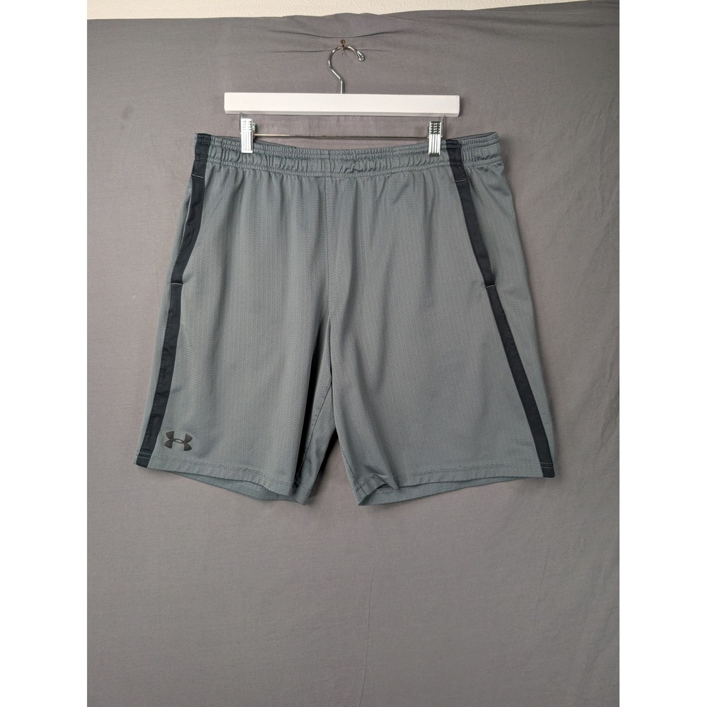 Under Armour Mens HeatGear Loose‎ Fit Mesh Athletic Shorts Grey 2XL 5367